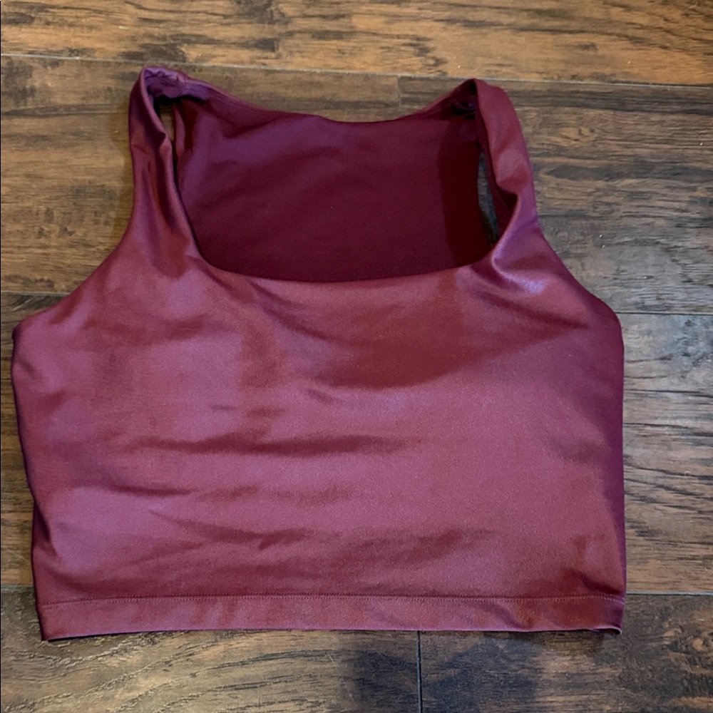 Sleek Burgundy Women's Sports Top